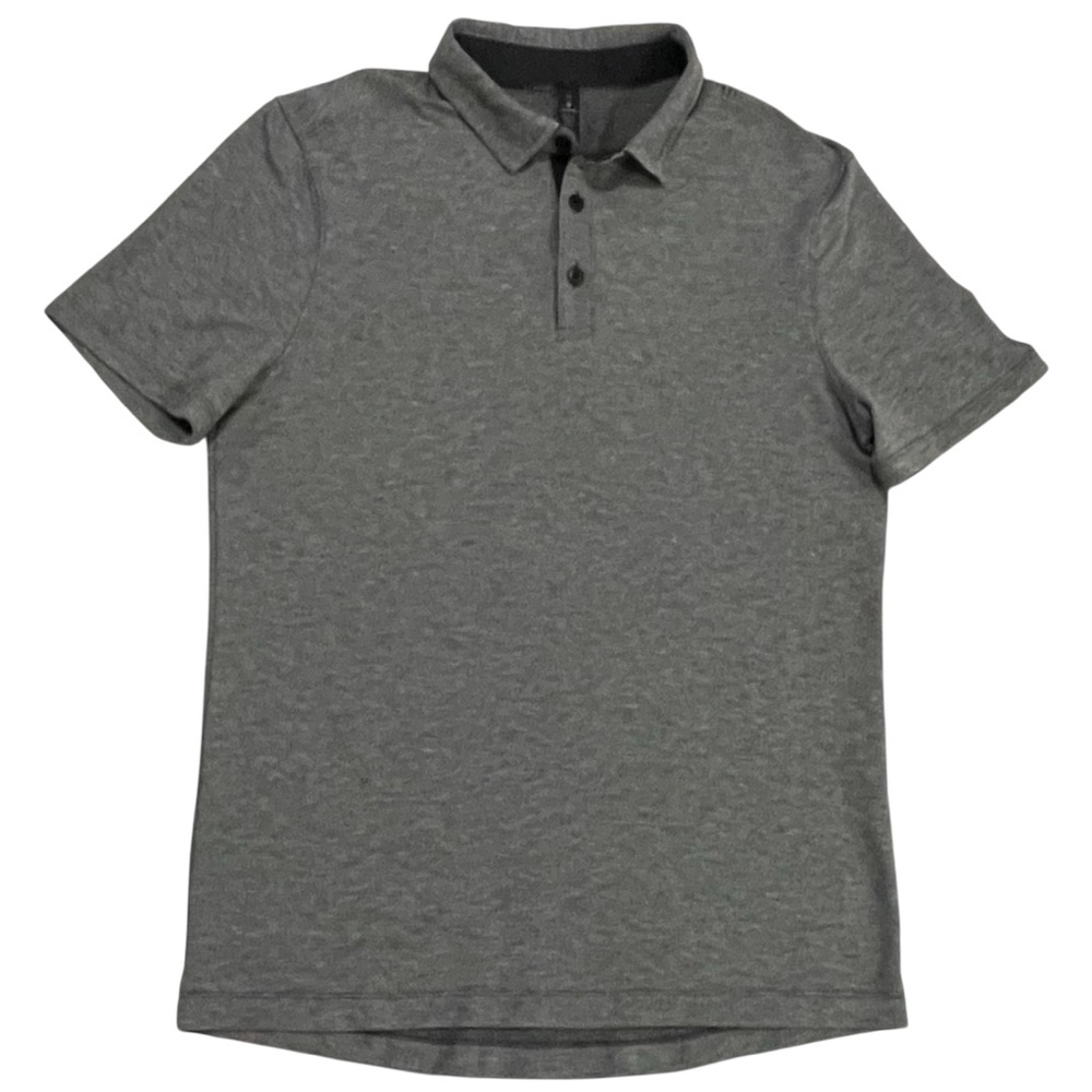 Lululemon Men's Evolution Shirt Size Medium Short Sleeve Heathered Gray